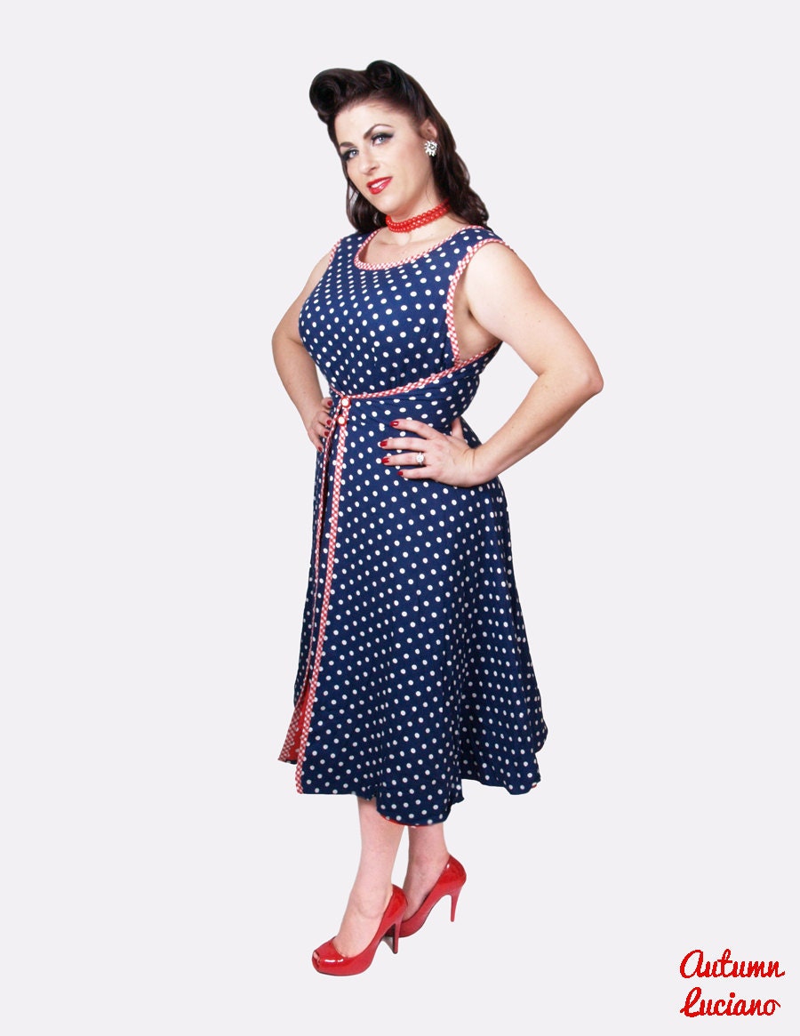 SHIRLEY - 1950s Vintage Style SWINGTIME Comfy Wrap Day Dress - All Sizes - Custom Made