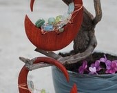 Custom Listing for B------SUNSET BEACH 2g wood, stone and copper earrings / plugs SOLD