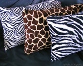 Your Choice of One  ... Assorted Minky Animal Print TRAVEL Pillowcase ... for a boy or girl
