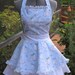 Ready to ship-OOAK- Wedding Double Flounce Apron- Something Blue- Beautiful Wedding Gift-