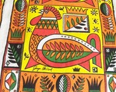 Vintage Designer Linen Tea Towel George Briard  Signed