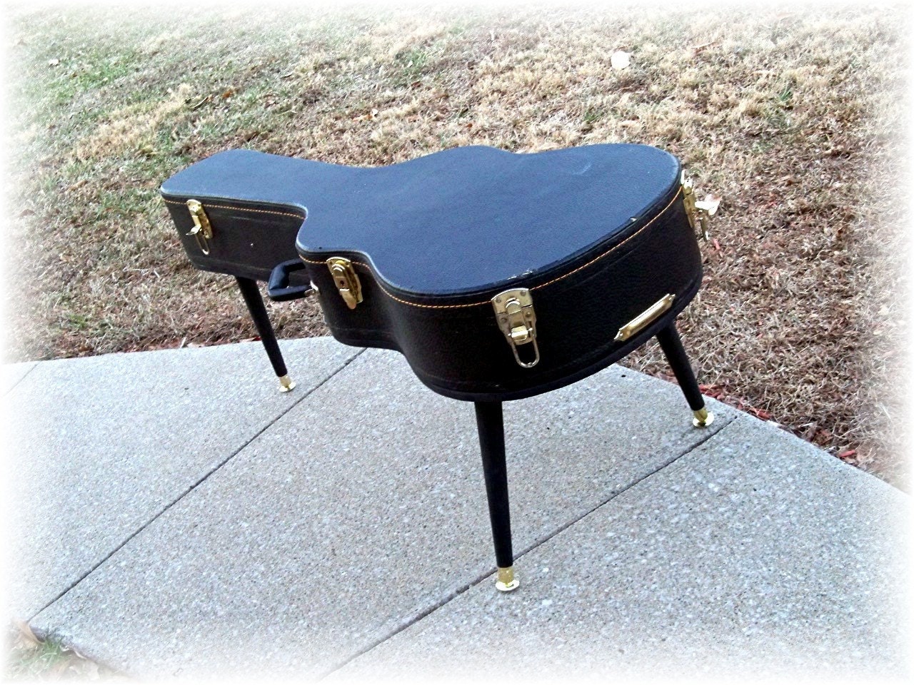 Guitar Case COFFEE TaBLE Distressed Upcycled and ReNeWeD or Side Table