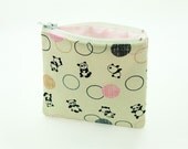 Pandas & Bubbles - Kawaii Zippered Coin Purse