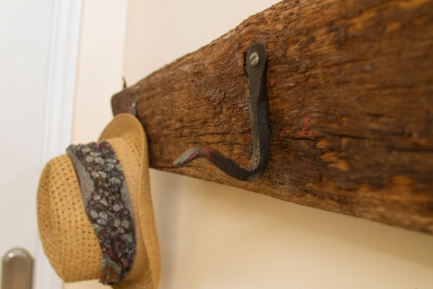 Antique Looking Drift Wood Coat Hanger Foyer Piece