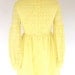 1960s Sunshine Yellow Mini Long Sleeve Lace Dress / Small