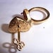 Locking 9ct Gold Engraved Heart Ring with Seperate Key Necklace