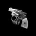 Sterling Silver Revolver Ring with Spinning Chamber and Mother Of Pearl Handle