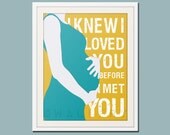 Baby nursery art inspirational quote. Baby shower gift, nursery decor. Pregnant woman typography quote, newborn gift. 11x14 print by WallFry
