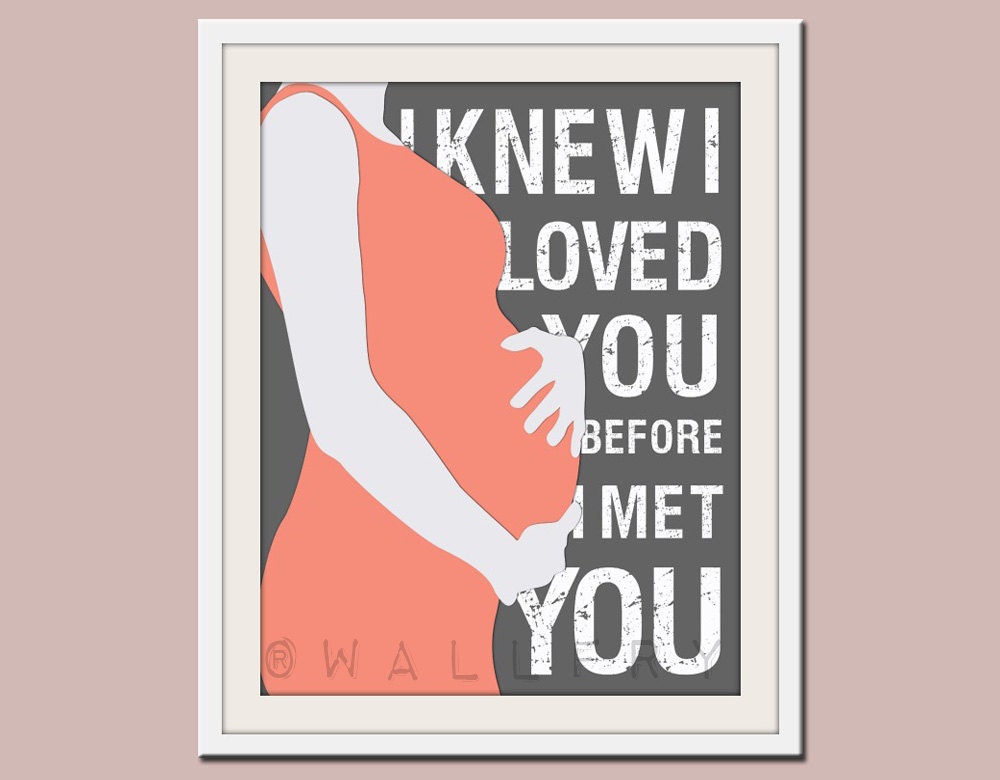 Children Mother's day gift inspirational quote. Baby shower gift, nursery decor. Pregnant woman, newborn gift. 8X10 print by WallFry