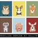 Woodland nursery art. nursery prints of forest critters SIX 11x14 prints. Fox, bear cub, rabbit, deer for baby & kids by WallFry
