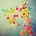 Balloons photo, carnival, balloon, colorful, nursery art,  rainbow, summer fun, smile, vintage home decor, 5x5 fine art print