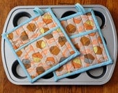 Cupcake Potholders, set of two RESERVED FOR LAURA