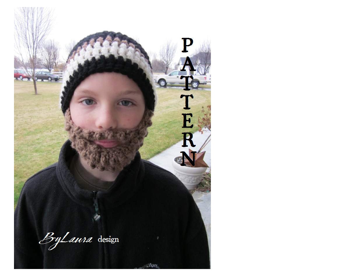 PATTERN--Preteen Bearded Beanie