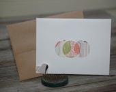 Infinity upcycled letterpress Valentine with heart envelope seal, no. 1