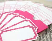 Raspberry Pink Library Cards and Labels