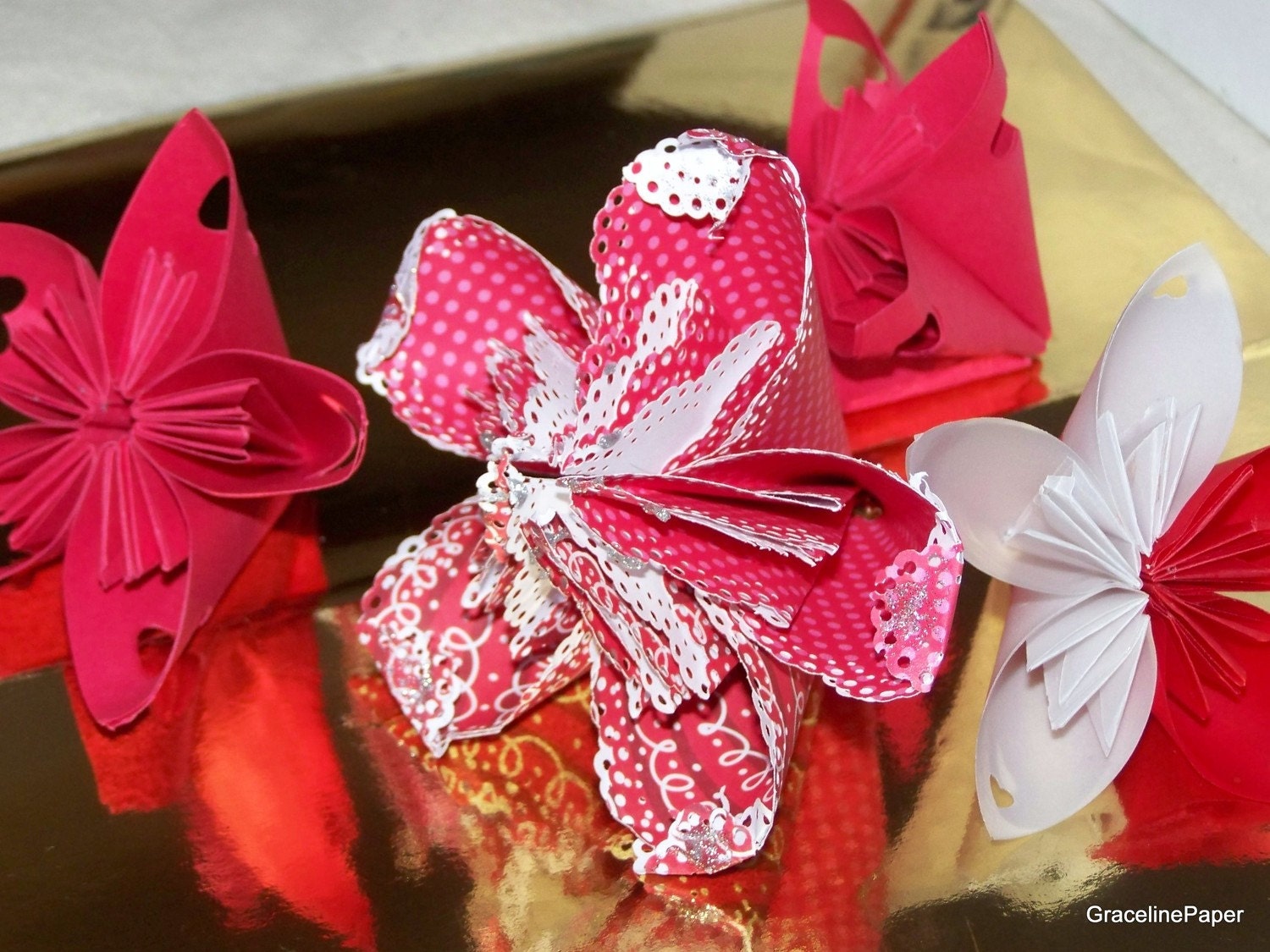 Kusudama I Love You Flowers Set of Five