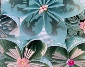 Origami Kusudama Baby Blue Bouquet