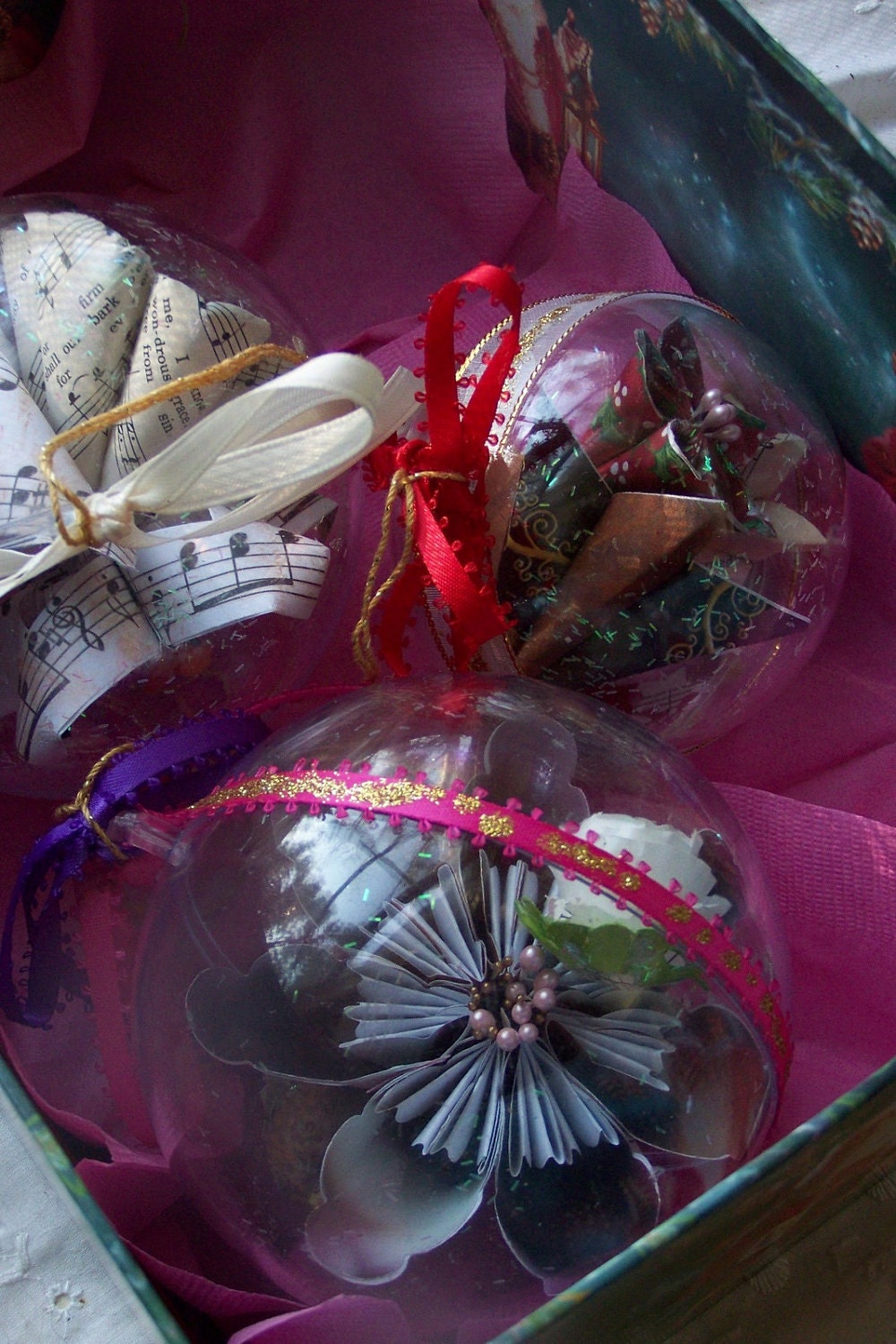 3 Origami Ornament Bulbs