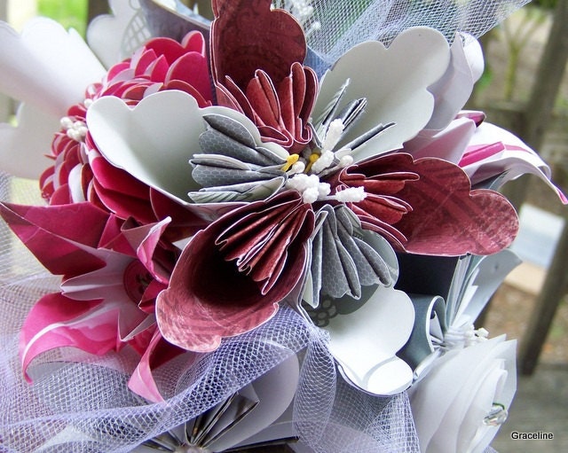 Kusudama Mini Bouquet of 6 Origami Customized Flowers