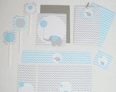 Baby Elephant Collection BLUE - DIY Printable Parties