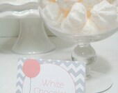 Baby Elephant Tent Cards CORAL - DIY Printable Parties