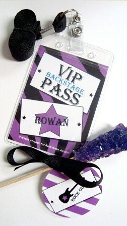 Rock Star Backstage Passes - DIY Printable Parties