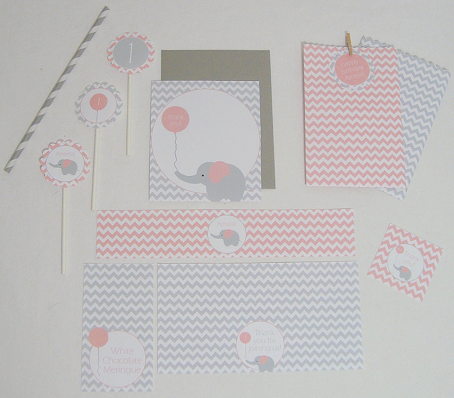 Baby Elephant Collection CORAL - DIY Printable Parties