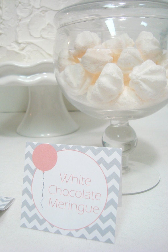 Baby Elephant Tent Cards CORAL - DIY Printable Parties