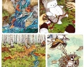 Illustration Cards - Set of 4