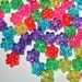 150 Clear Flower Beads in Rainbow