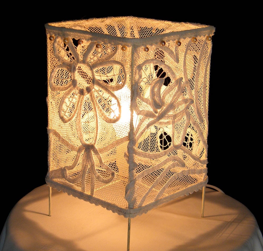 Mintook- White Vintage Table Lamp Shade