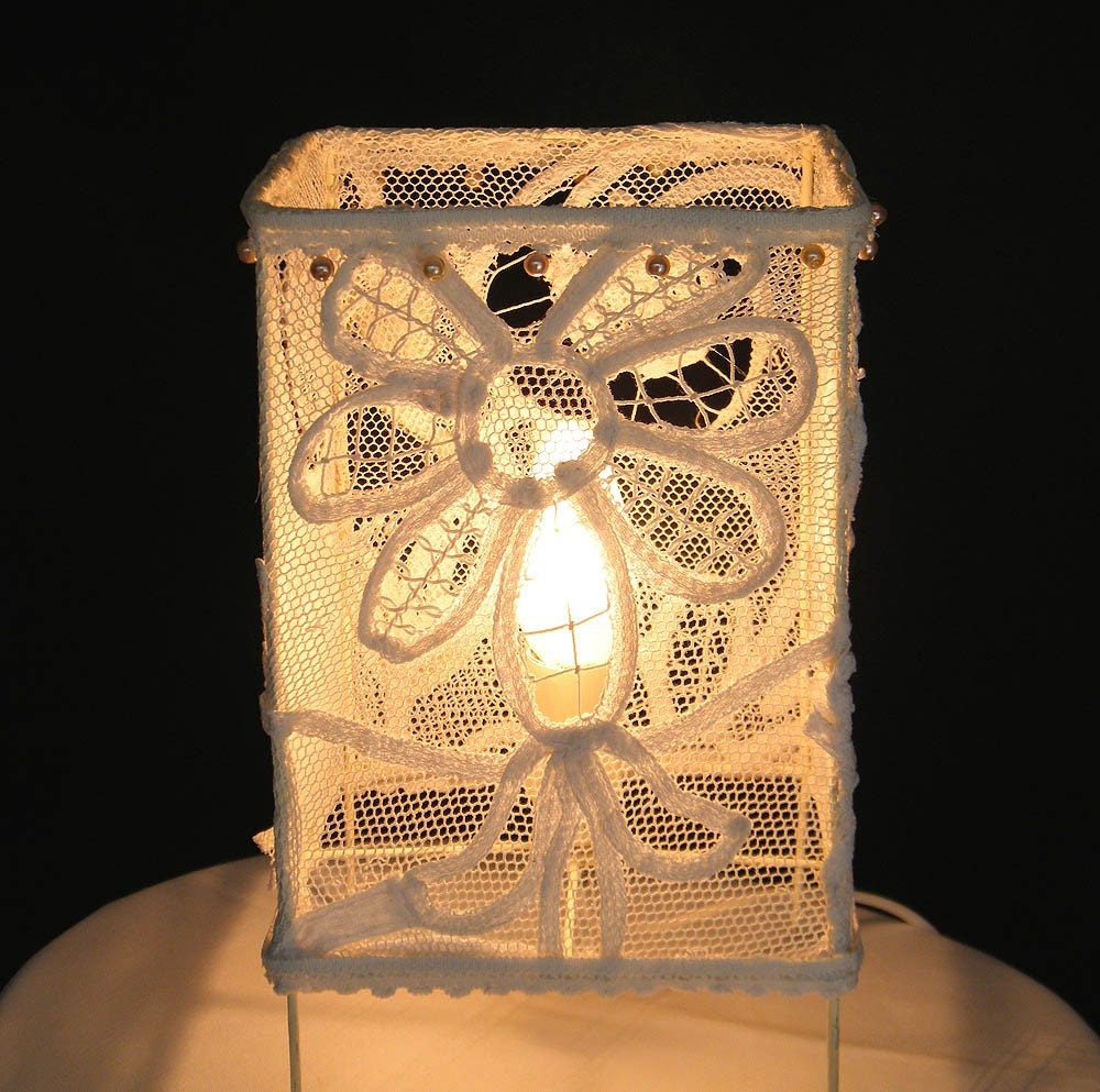 Mintook- White Vintage Table Lamp Shade