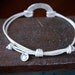 2 Aluminum Alloy Hand Stamped Latitude and Longitude Coordinates Washer with Leather Band Bracelets