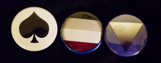 Asexual Pride buttons