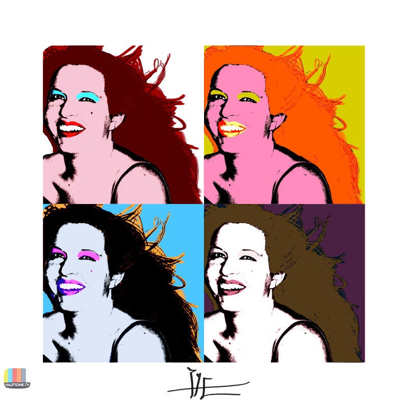 Custom Pop Portrait Illustration Warhol-esque