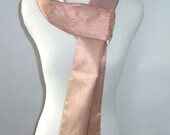 Apricot shantung scarf with bead trim