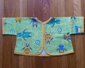Fantastic Mr. Roboto flannel baby jacket