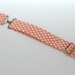 Men's Bow Tie in pale coral with white mini polka dots