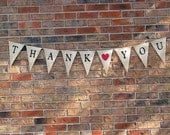 Thank You Banner ...  Burlap Banner .....  Wedding Photo Prop  ....  Burlap