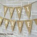 Just Married Banner / Burlap Banner / Wedding Banner / Reception decoration / Shower / Rustic / Photo Prop