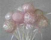 Baby Shower Favors: Baby Girl Shower Cake Pops made to order with all natural ingredients