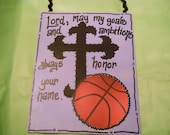 Inspirational sports artwork canvas 8 x 10 sign basketball