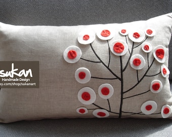 Sukan / Tree Pillow Pillow Cover Cushion Cover Linen Pillow Cover Home Decor Throw Pillow Decorative Pillow Throw Pillow Covers