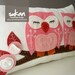 Sukan /  Pink Owls Pillow Cover - 12x20