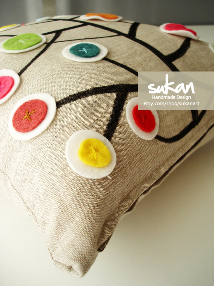 Pen Pattern Pillow Cover - 14x14