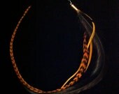 Halloween Grizzly Feather Earrings