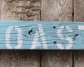 Primitive Painted Wood COAST Sign
