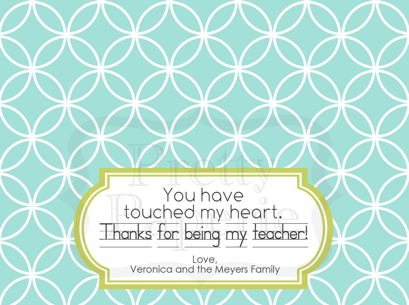 Teacher Gift: You Touched My Heart Treat Bag Tags - Printable PDF