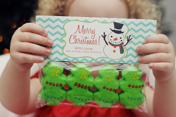 Christmas Treat Bag Tags: Snowman - Printable PDF
