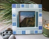 mosaic picture frame--- holds a 4"x4" photo